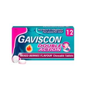 Gaviscon Double Action Mixed Berries Flavoured Chewable 24 Tablets