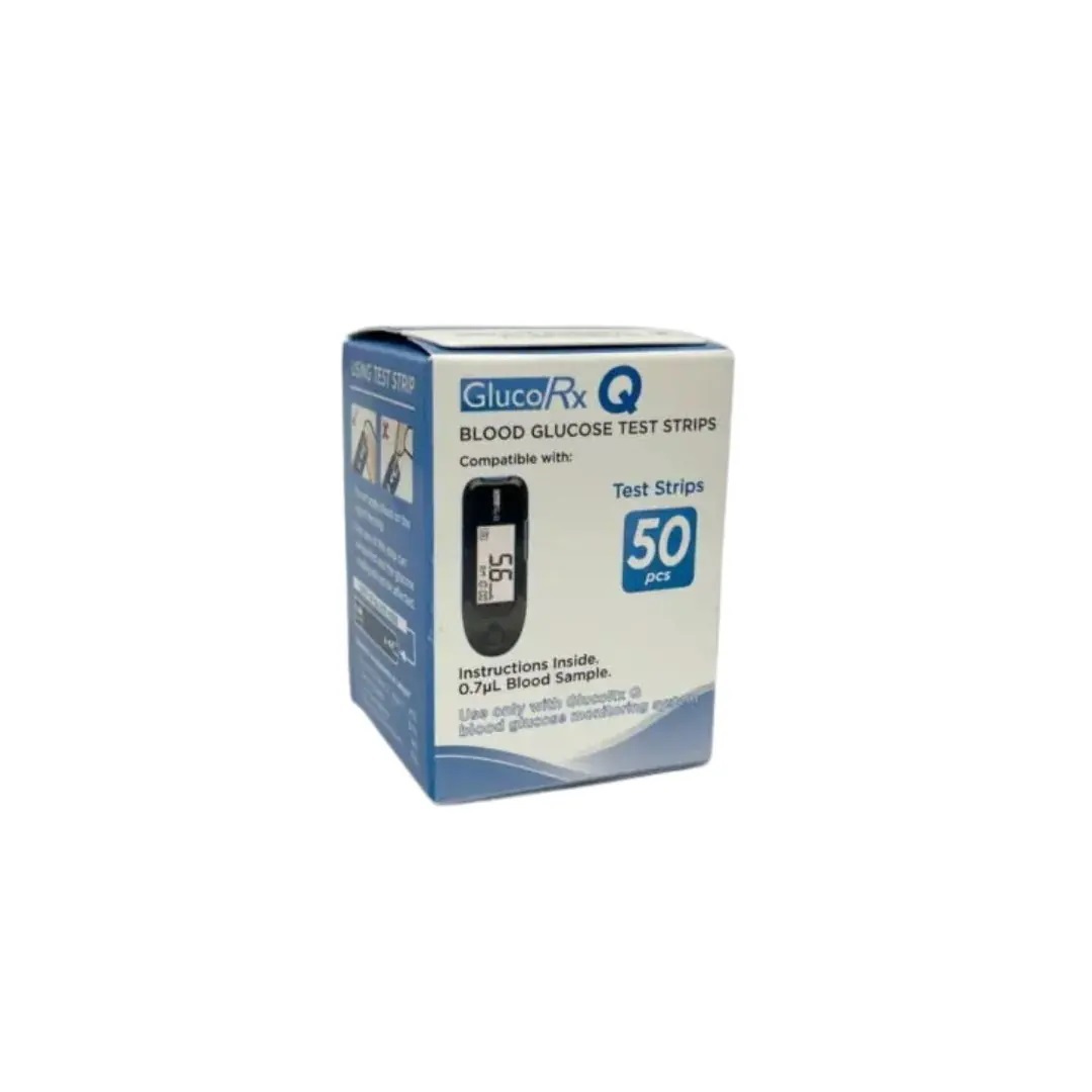 GlucoRx Q Blood Glucose Test Strips, 2 x 50 Strips