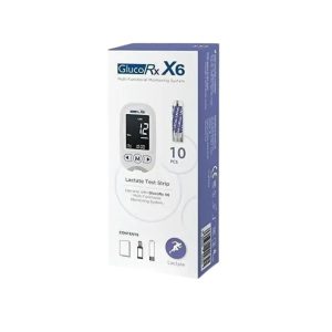GlucoRx X6 Lactate Test Strips, 10 Strips
